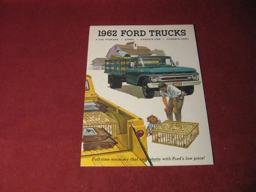 1962 Ford Pickup Truck Rig Semi Sales Brochure Booklet Catalog Old Original