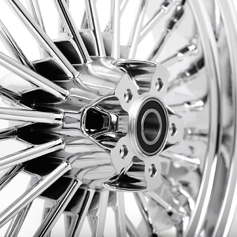 21x3.5 Touring Bagger Fat Spoke Front Wheel Rim Rotor for Harley Road ...