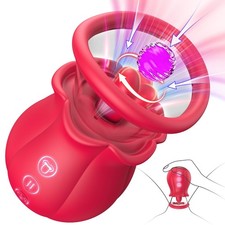 Sucking Vibrator Rose Sex Toy - 3 in 1 Adult Sex Toys Removable Cup for Clit ...
