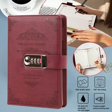 Tagebuch mit Schloss, A5 PU Leder Journal mit Schloss Retro Notizbuch 200 Seiten