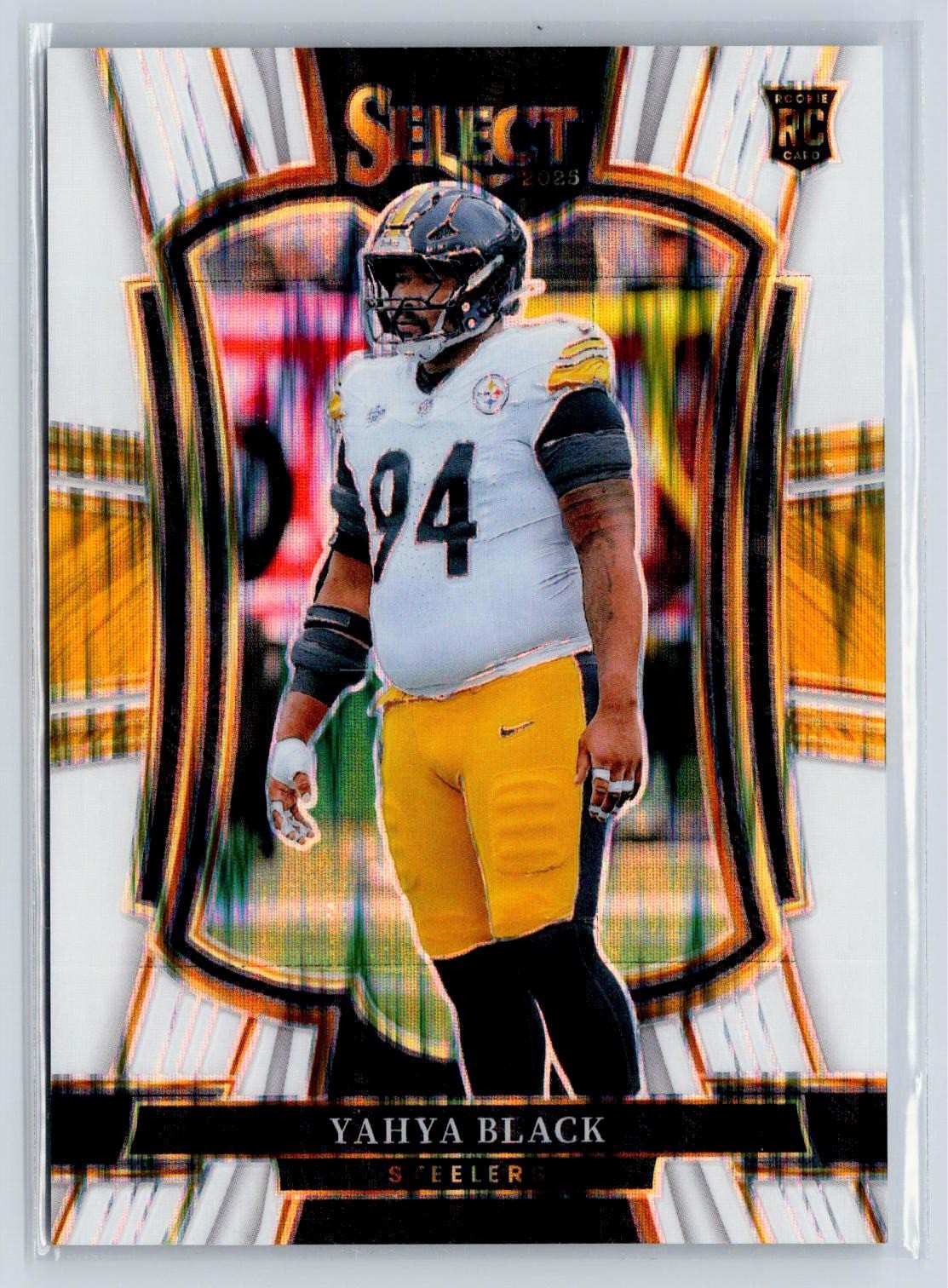 Yahya Black 2025 Panini Select #153 White Prizm Shock #/799