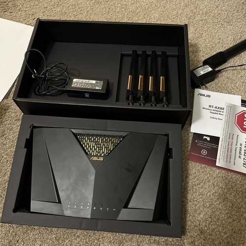 For Parts ASUS RT-AX88U AX6000 4804 Mbps Dual-Band Gigabit Router - Black - Afbeelding 2 van 5