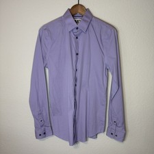 Express Men's 1MX Extra Slim Button-Up Collar Dress Shirt Sz S S/P 14-14 1/2