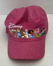 Disney Parks Princess Pink Glitter Hat Cap Size Youth Girls Glitter Fun CUTE