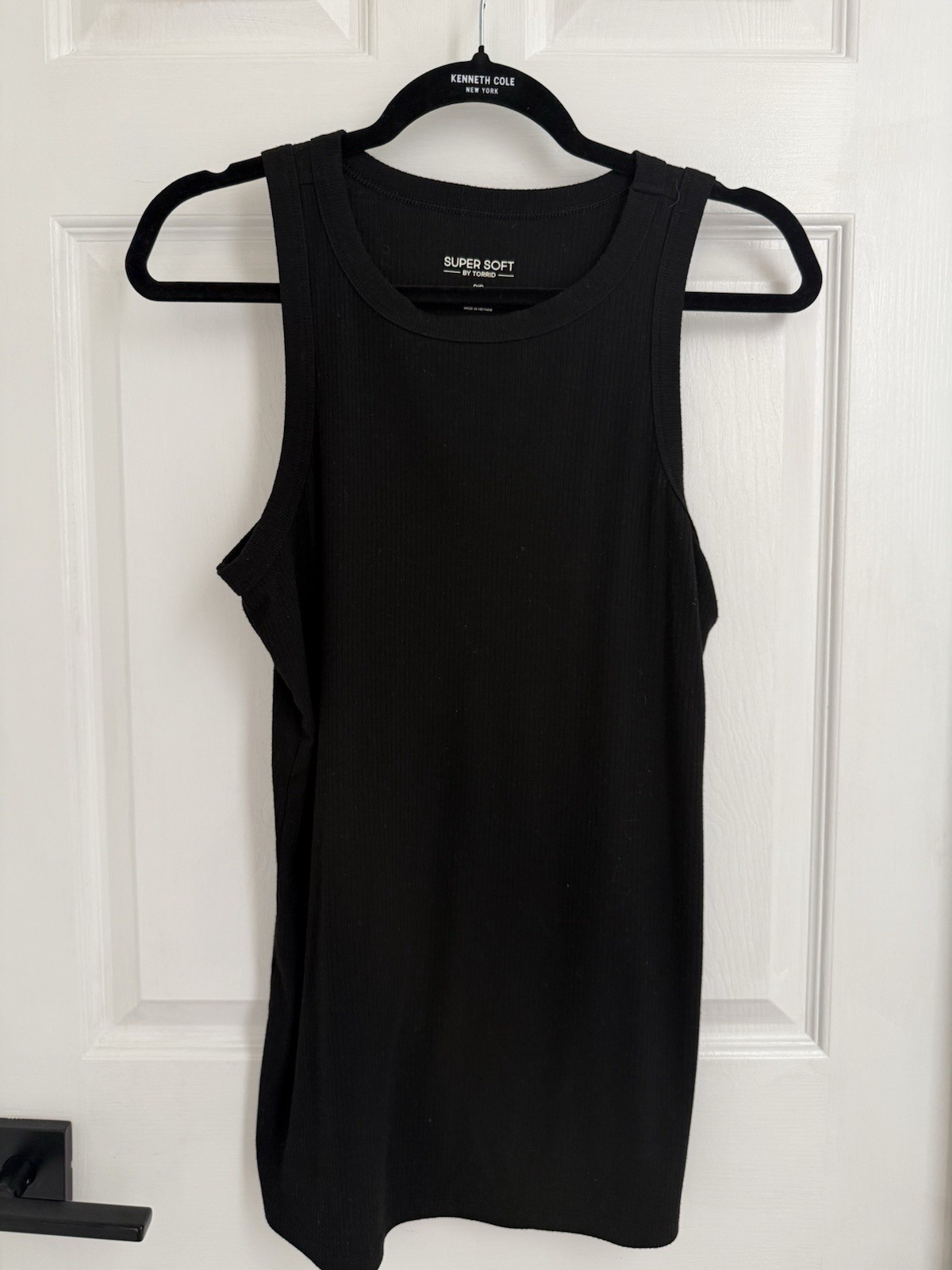 Torrid Super Soft Rib Tank Top Sz 0 Black Ribbed Size L 12