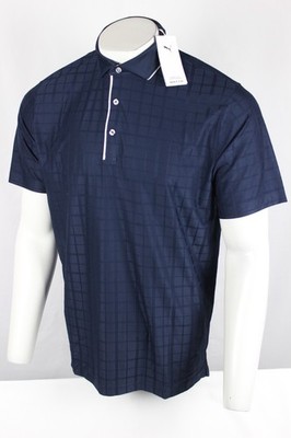 Puma Men's MATTR Check Men's Short Sleeve Golf Polo Shirt Deep Navy 633487 01