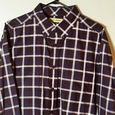 Gold Label Roundtree Yorke Plaid Button Up Shirt Mens XL Cotton