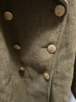 WWII U.S. Army Trench Coat Size 38R Vintage Military Overcoat | eBay