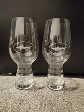 2 Exclusive Dogfish Head Crystal Spiegelau Nucleated Hop Base IPA Beer Glass Set
