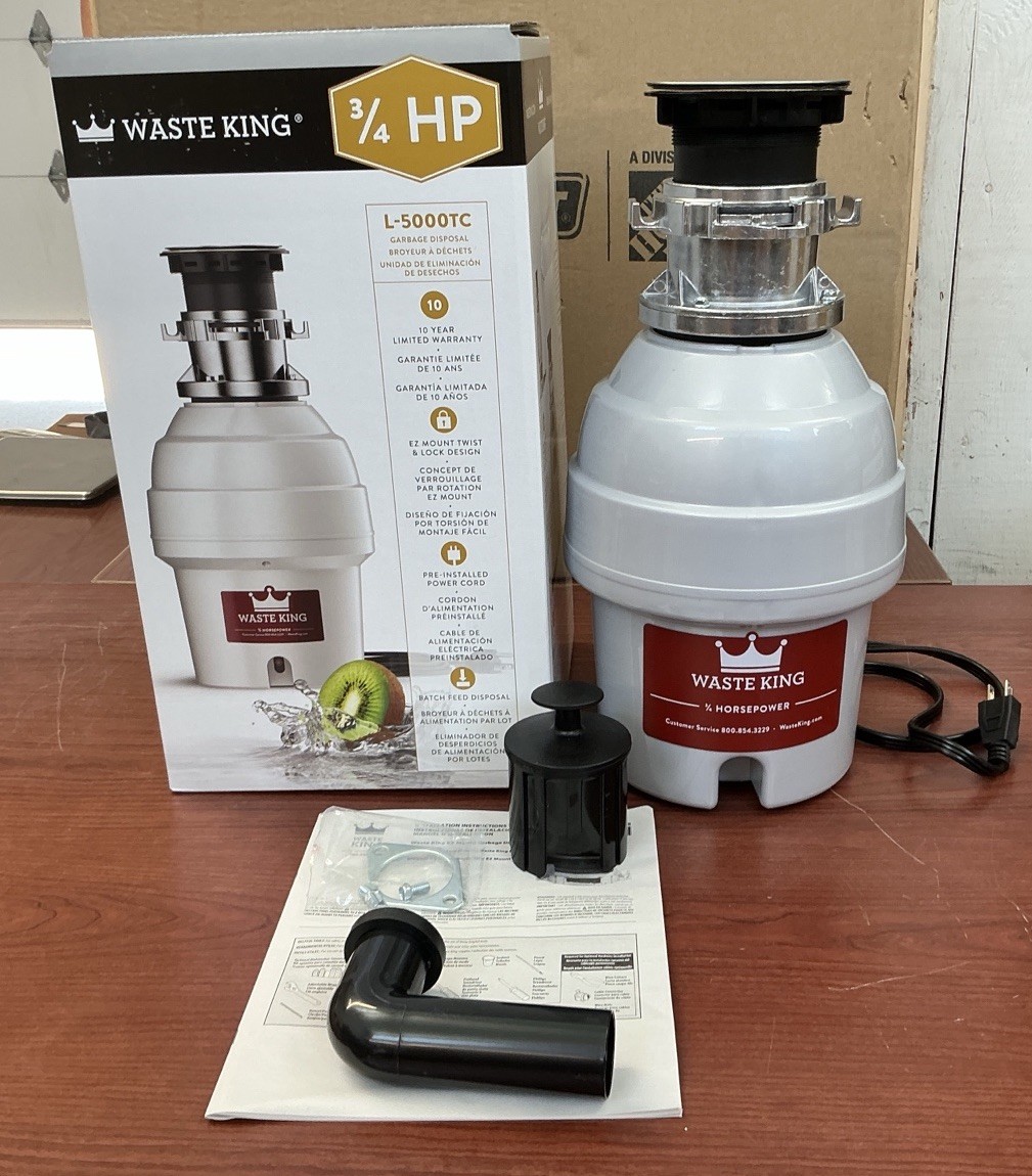 BRAND NEW Waste King L-5000TC 3/4HP Continuous Feed Garbage Disposal C6