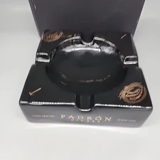 Black Gold Padron Cigars Ashtray, Brand New,  Damaged Box Square 8x8"