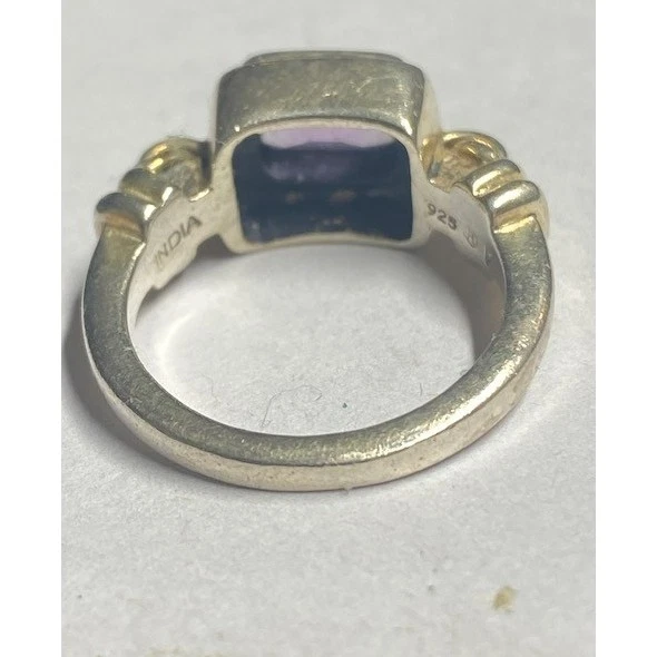 Silpada 925 Sterling Silver And Amethyst Ring Size 5.75 Sky - Image 4 of 4