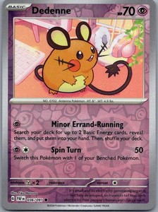 Dedenne 036/091 Paldean Fates Reverse Holo Common