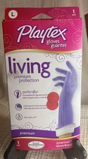 Playtex Living Premium Protection Cleaning Gloves Large Purple Heavy Duty 1 Pair