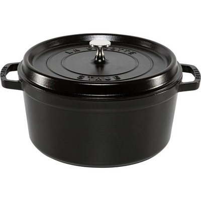 Staub La Cocotte 28cm rund, schwarz, Gusseisen