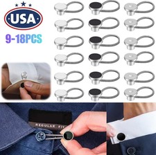 18  Metal Collar Neck Waist Extender Buttons Men's Dress Shirts Pants Belt USA