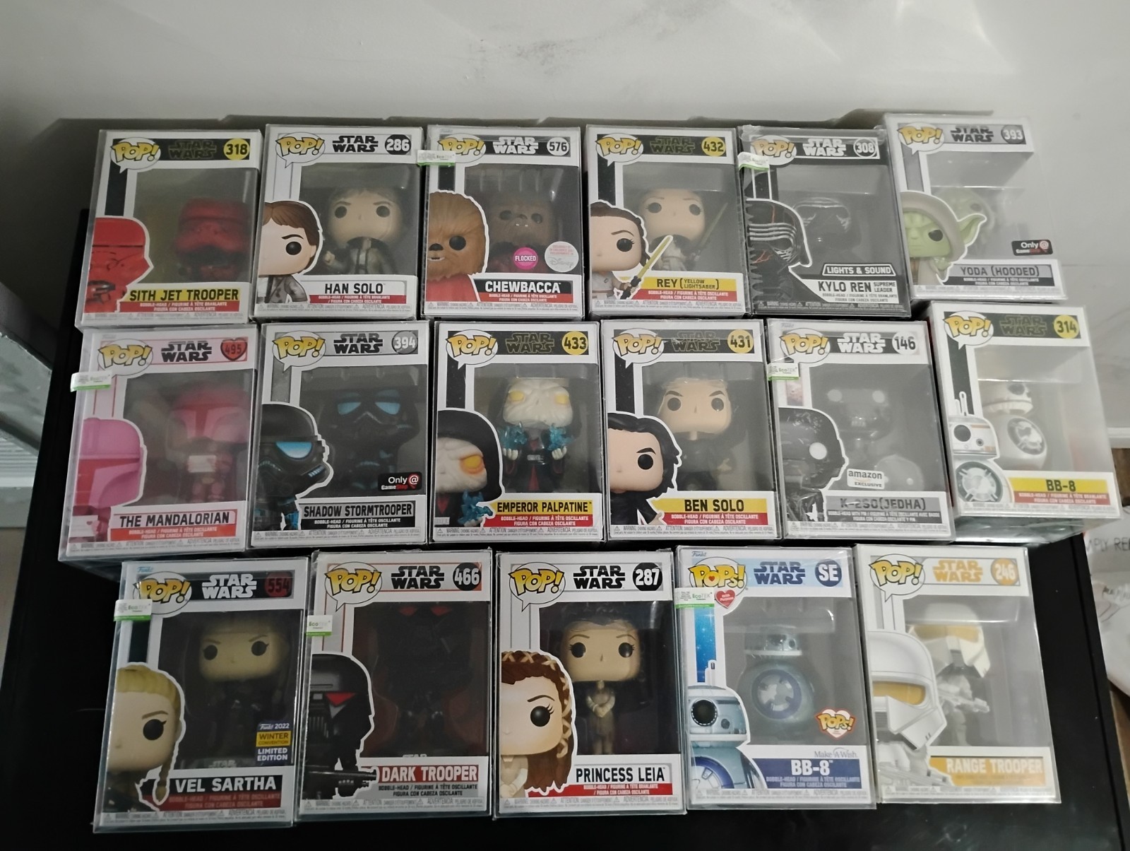 Funko Pop Star Wars Lot Of 17 Brand New Sealed With Protectors