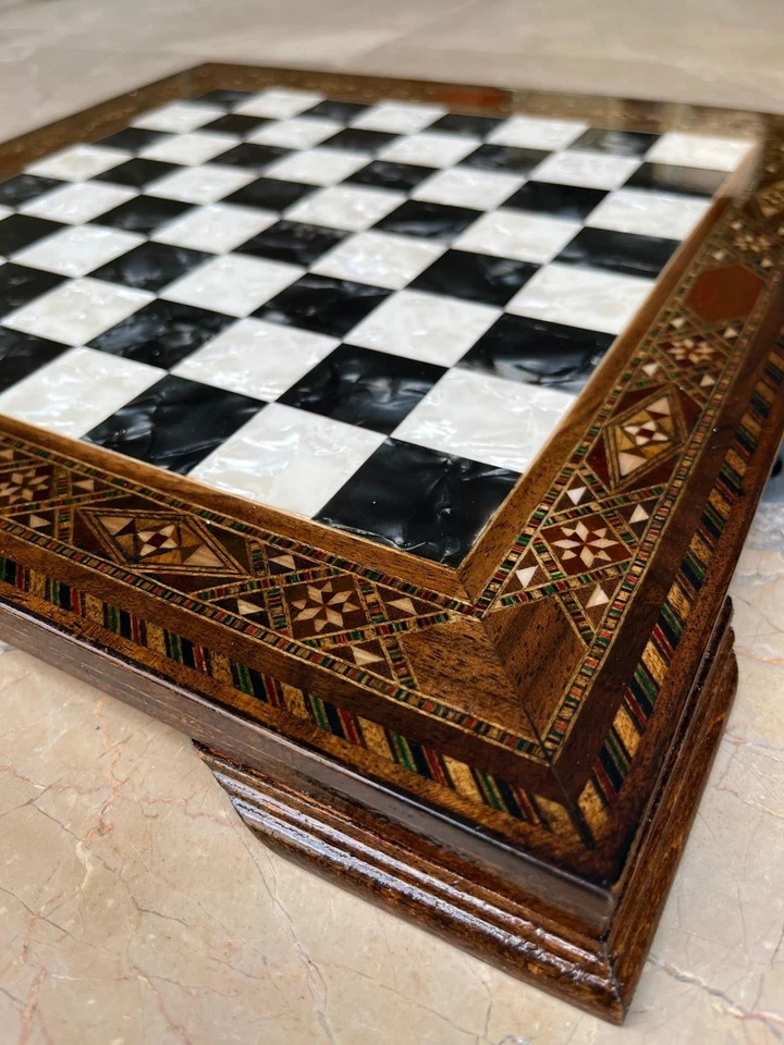 Chess Board Handmade Rosewood – 14.5" Solid Wood Inlaid Board - Christmas Gift🎁 - Image 2 of 4