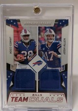 2022 Panini Rookies & Stars - Team Duals Josh Allen, James Cook #TD-BB /249 