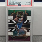 Panini Select 2023-24 Anthony Edwards #37 Green White Purple Prizm PSA 10