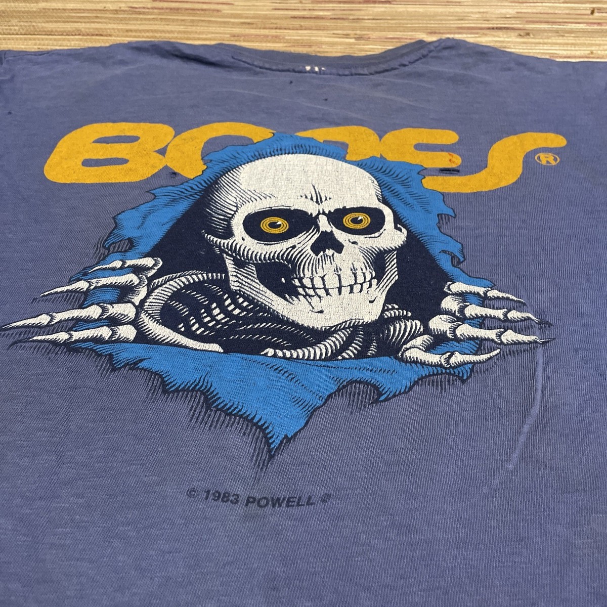 RARE Vintage 80s 1983 Powell Peralta Bones Skateboard T-shirt
