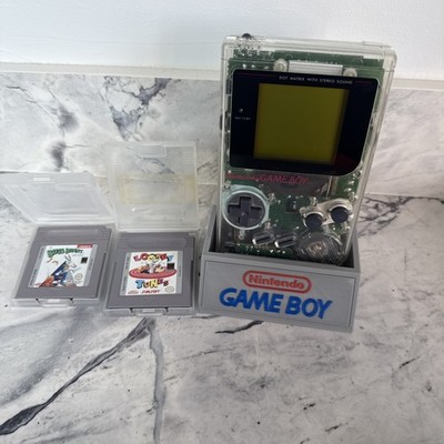 Original Nintendo Game Boy DMG-01 Play it loud transparente Edition plus Spiele 