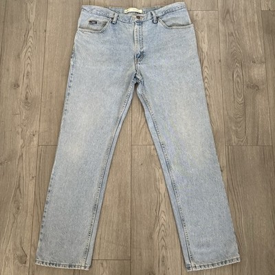 Vintage Lee Herren Jeans W38 L32 Regular Fit Light Wash Made in Mexico Denim
