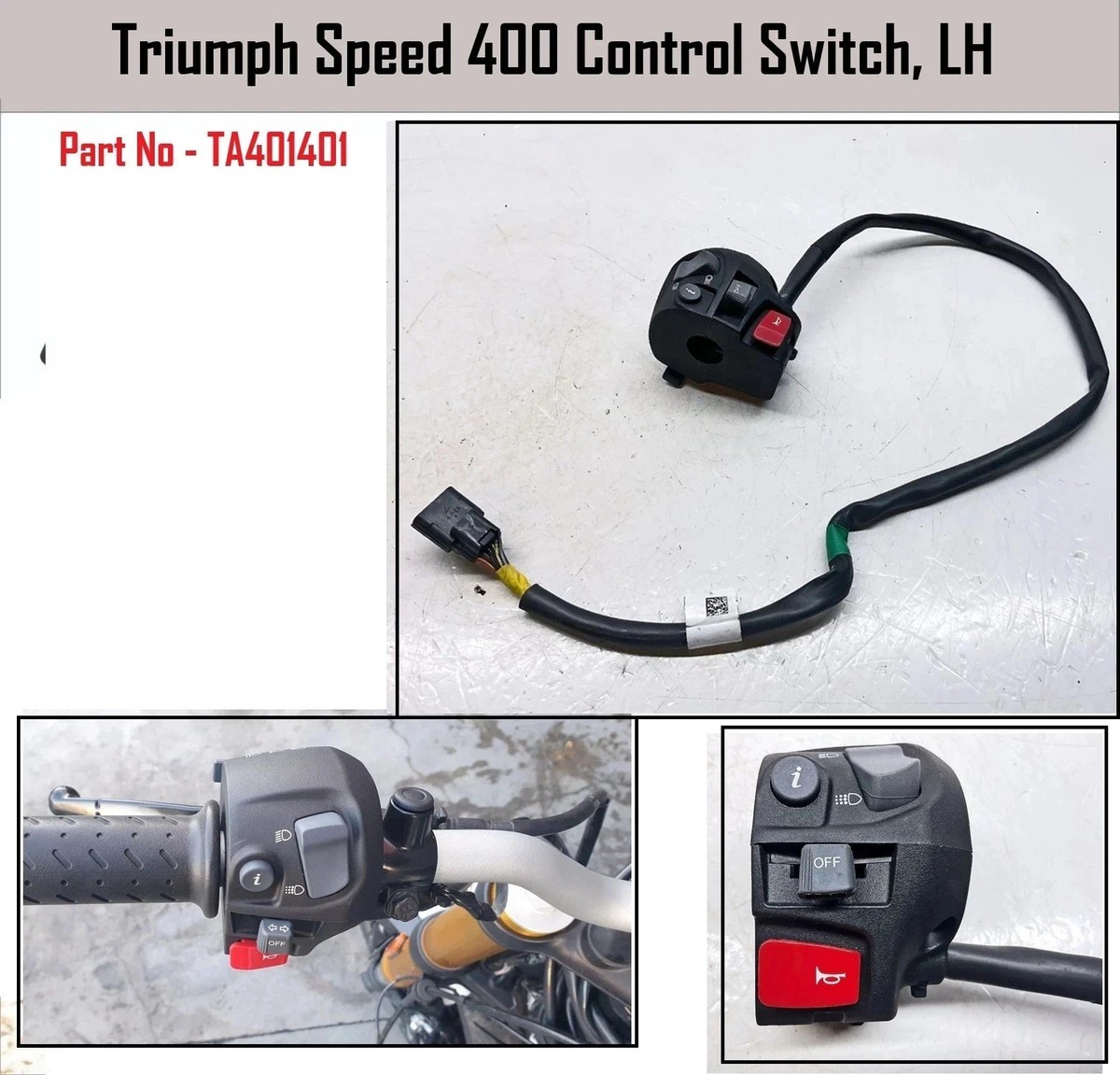 SWITCH CONTROL RHS & LHS Fit For Triumph Speed 400 - (TA401401