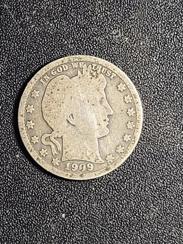 1909 U.S. Barber SILVER Quarter - GOOD    stk#Q8