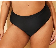 Wild Fable Womens High wiast Cheeky bikini bottom 1X 17-18 black