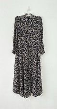 Mint Velvet Shirt Dress Women's Navy Floral Long Sleeve Midi Size 12