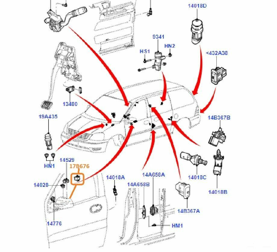 OEM Power Mirror Switch 17B676 Ford 1994-2004 Mustang for sale 