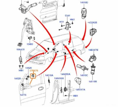 OEM Power Mirror Switch 17B676 Ford 1994-2004 Mustang for sale 