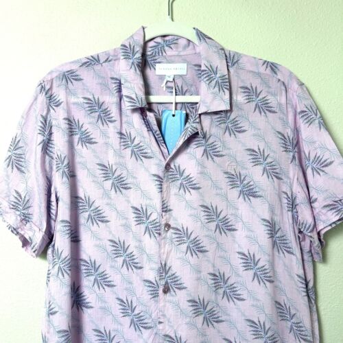 Camicia Thomas Royall con bottoni taglia M rosa Italia floreale modal manica corta nuova con etichetta - Foto 2 di 14