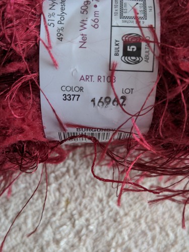 Moda Dea Prima Eyelash Yarn - Color Burgundy #3377 - Picture 6 of 6