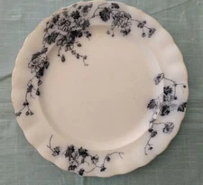 Antique BRIDGWOOD AND SON ENGLAND FLOW BLUE IDA LUNCHEON PLATE LUNCH &