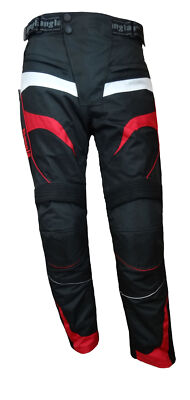 Bangla Herren Motorrad Textil Hose Motorradhose Protektoren schwarz rot S-8 XL