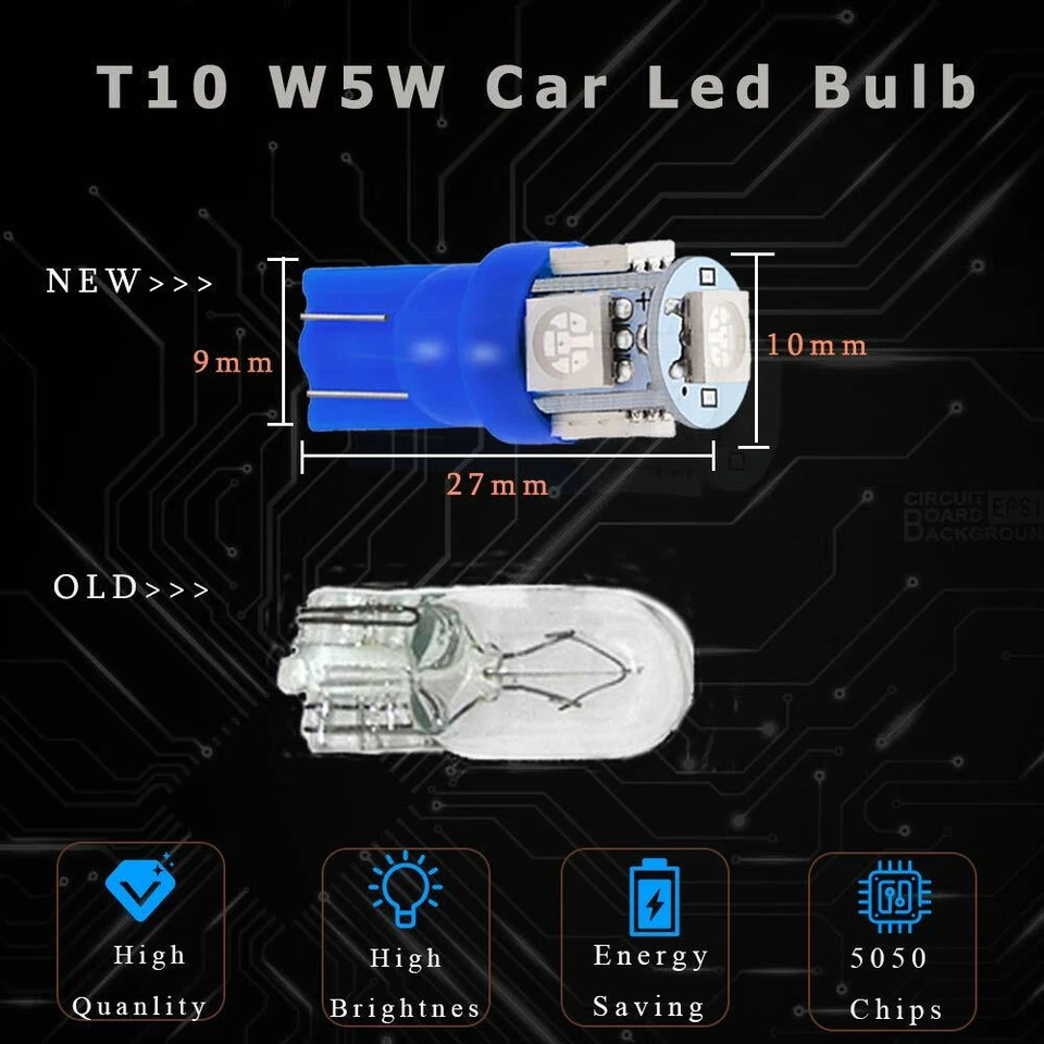Paquete de 13 luces LED interiores azules para Volkswagen VW Passat 1998-2005 + HERRAMIENTA Foto 4 de 4