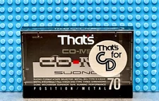 THAT'S  CD  IVS  70  SUONO FORMAT  1989   TYPE IV  BLANK CASSETTE  TAPE (SEALED)