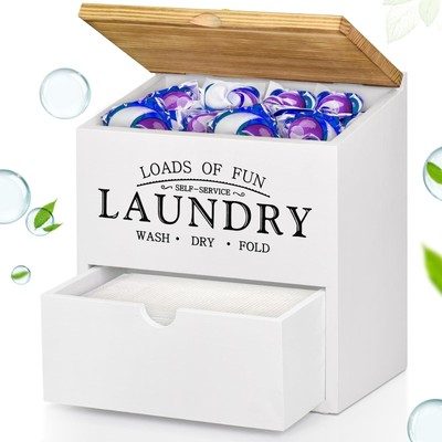 Dryer Sheet Container for Laundry Room Organization, Laundry Pods Container w...