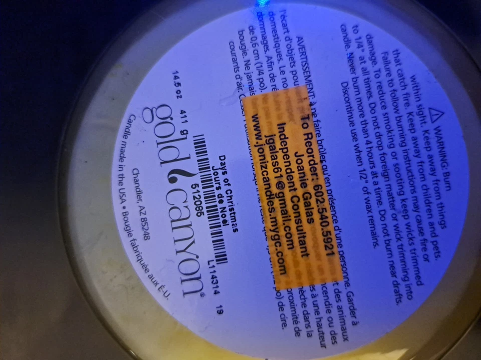 CAÑÓN DORADO DÍAS DE NAVIDAD 14,5 OZ DESCONTINUADO NUEVO Foto 2 de 4