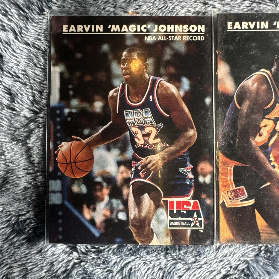 2 Perfect Mint 1992-93 SkyBox Earvin Johnson #34 Team USA Dream Team Insert - Image 2 of 4