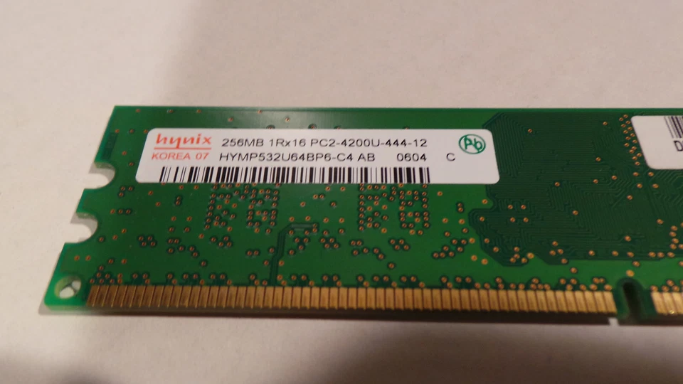512MB = 2 x Hynix 256MB 1Rx16 PC2-4200U-444-12 Kit Memory New Tested - Image 2 of 2