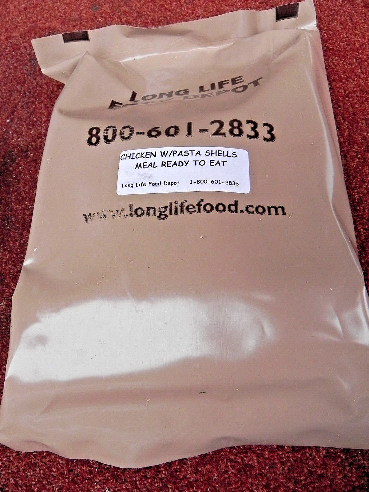 MRE MEALREADYTOEAT 5 DIFFERENT MEAL CHOICES, LONG LIFE FOOD DEPOT