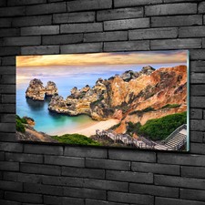 Wandbild Glas-Bild Druck auf Glas 100x50 Deko Landschaften Lagos Portugal