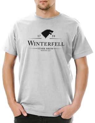 Winterfell 1759 Stark Brew Herren T-Shirt Winter Ale Beer Game Of Brewery House