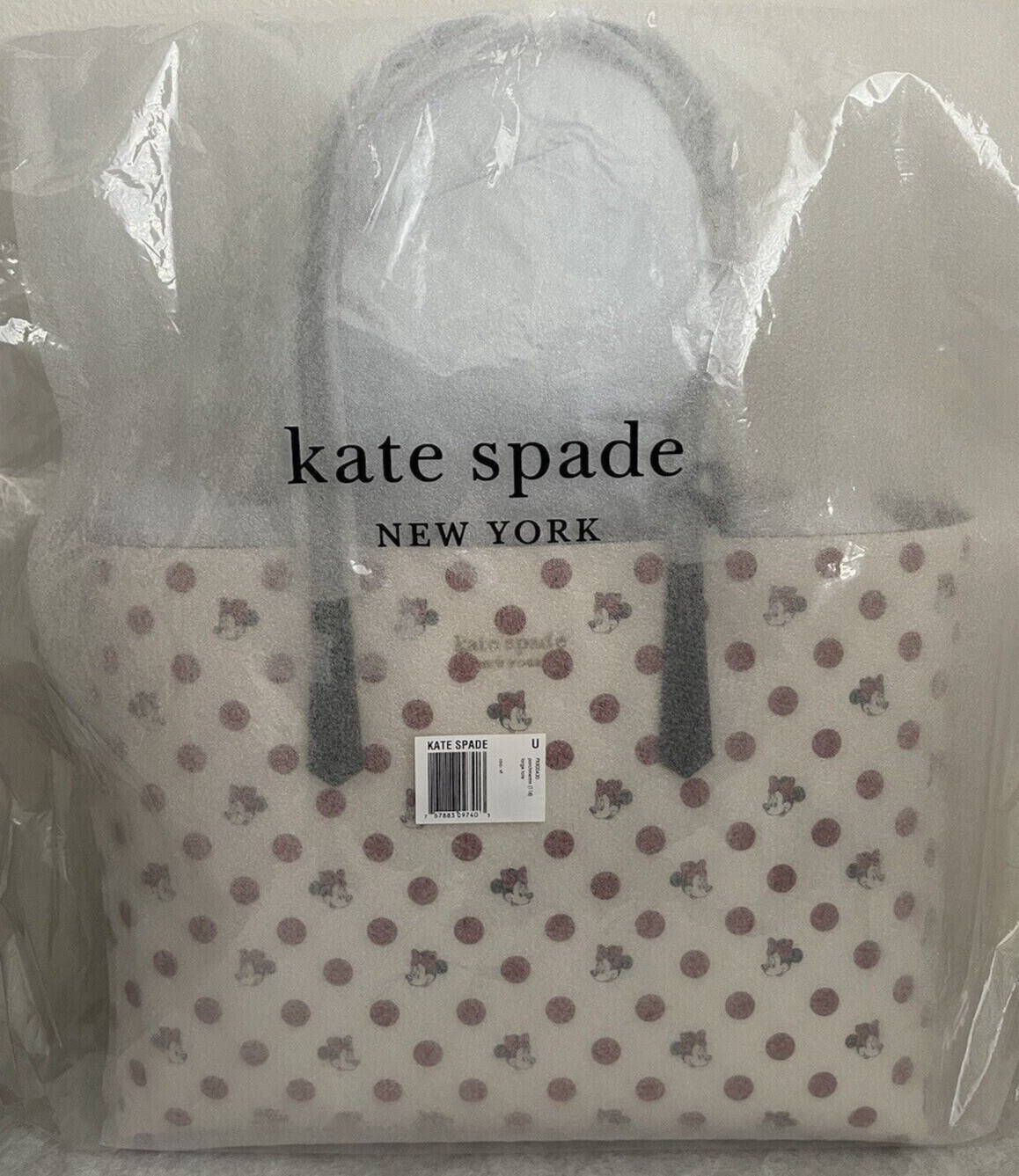 NWT Kate Spade NY Disney Minnie Mouse Large Tote Bag Parchment Multi PXR00430 thumbnail 10