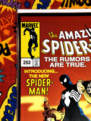 AMAZING SPIDER-MAN #252 MARVEL TOY BIZ REIMPRESIÓN CASI NUEVO 2000 - PRIMERA APLICACIÓN DISFRAZ NEGRO - Imagen 2 de 5