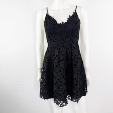 ASTR The Label Black Lace Skater Mini Dress Size S Whimsigoth Fairycore