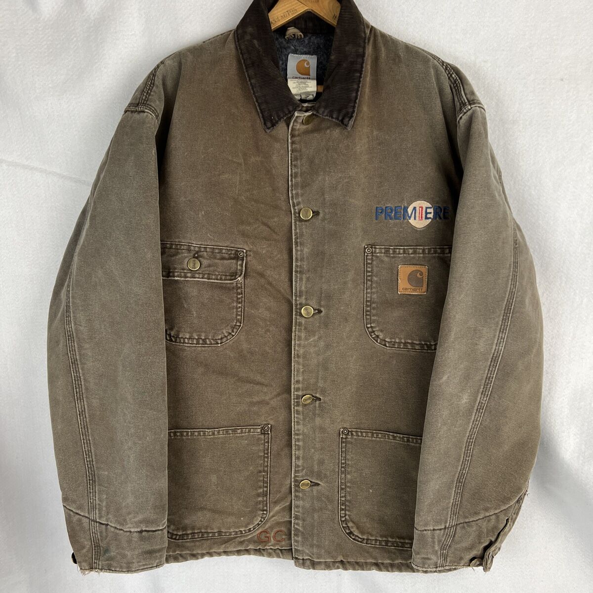 VTG Carhartt Detroit Jacket CO2 CHT Brown USA Sz L 4 Pocket VTG Carhartt Detroit Jacket CO2 CHT Brown USA Sz L 4 Pocket